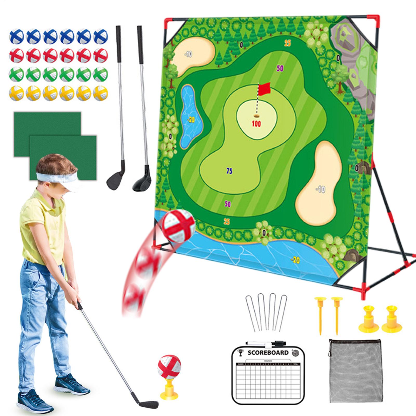 Kids Outdoor Mat - Kids Golf Chipping Game Mat Set