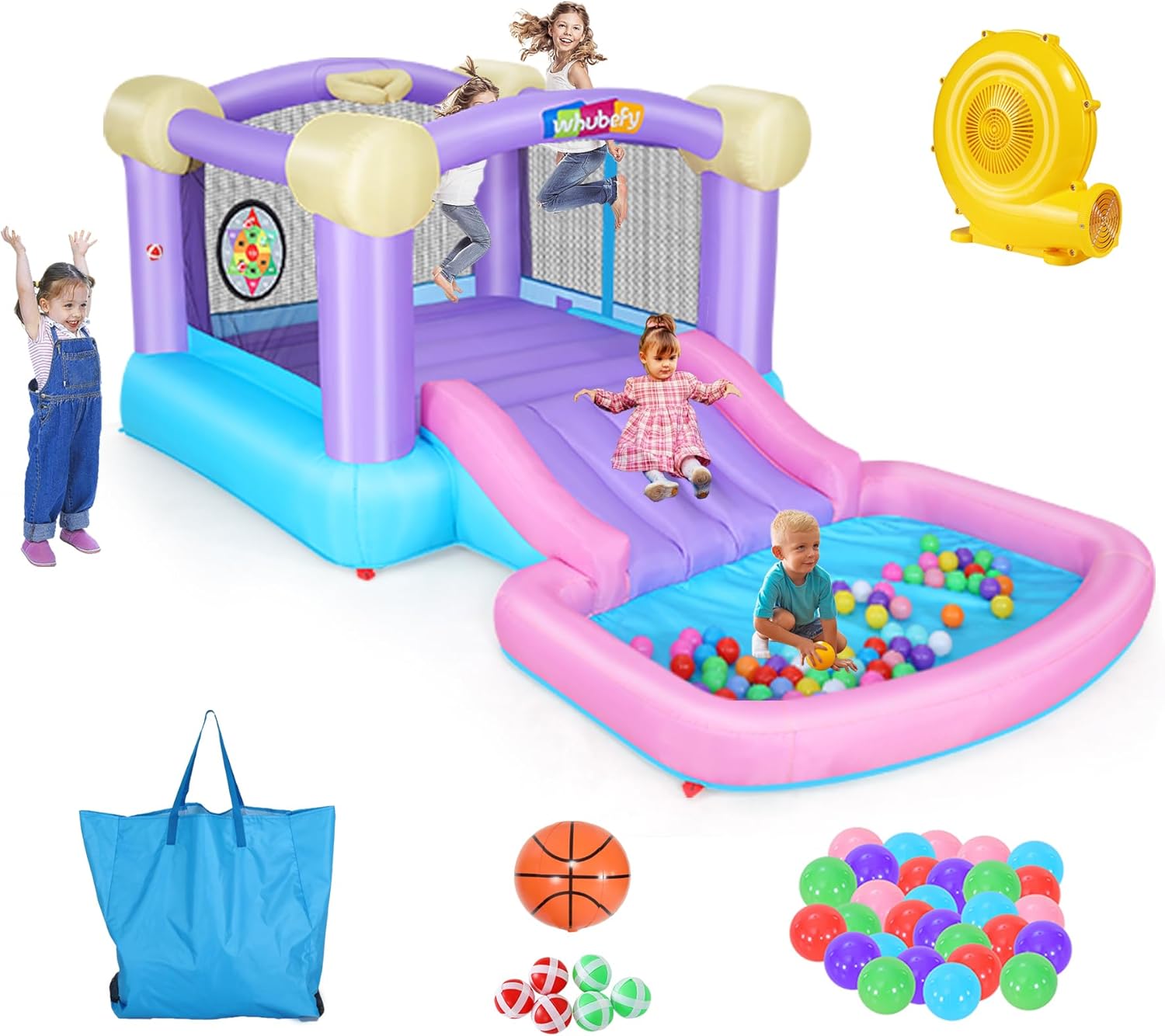 Kids Outdoor Jumping - Kids Inflatable Bounce House with Slide