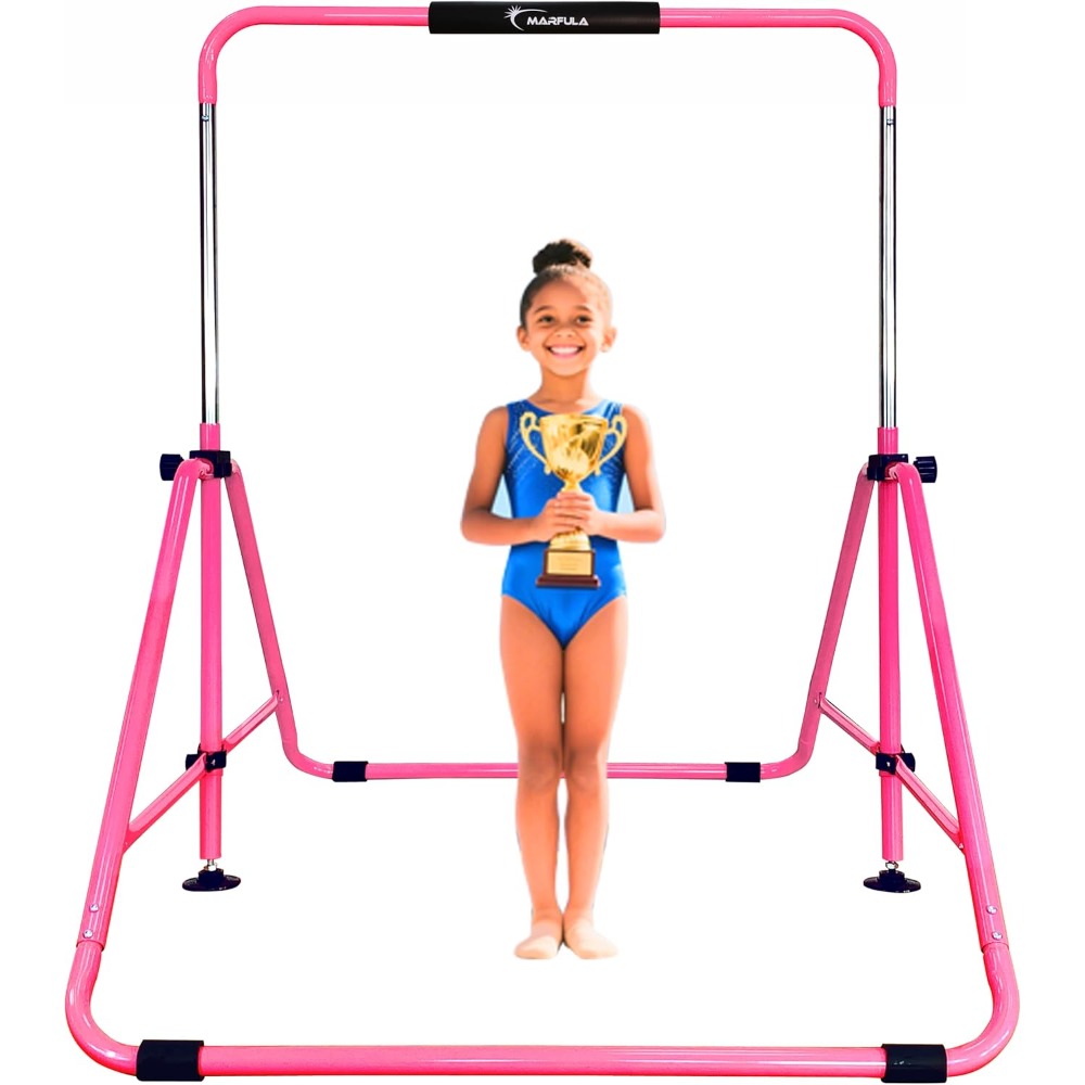 Kids Outdoor Mat - Foldable Gymnastics Bar for Kids Adjustable