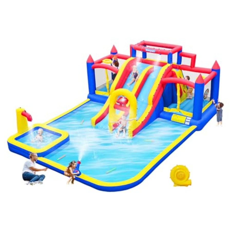 Kids Outdoor Basketball Hoop - Outdoor large inflatable water slide for