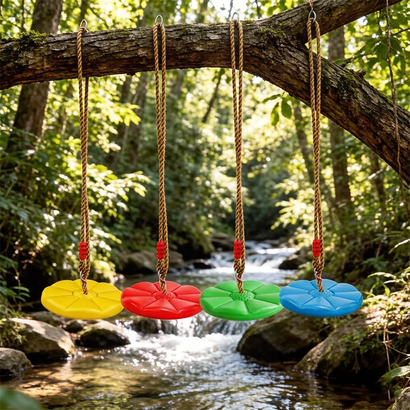 Kids Outdoor Seating - Kids Octagonal Petal Disc Swing, Thickened