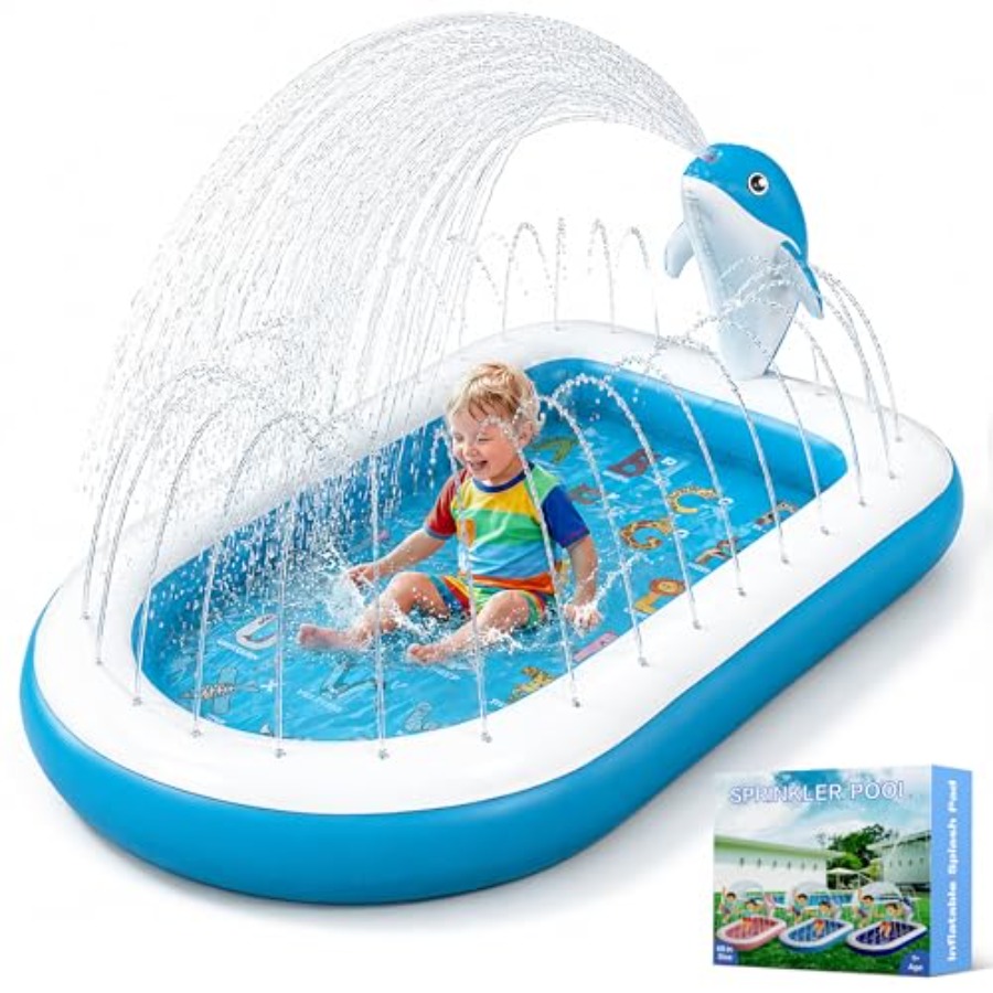 Kids Outdoor Mat - Outdoor splash pad for toddlers 1-3