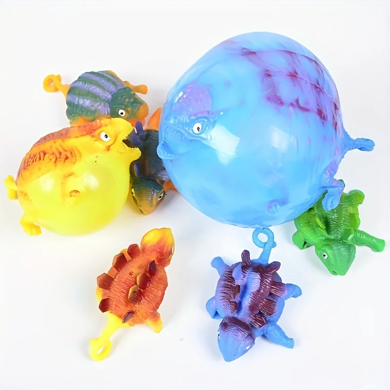 Kids Outdoor Gifts - 1PC Inflatable Dinosaur Bouncy Ball Toy,