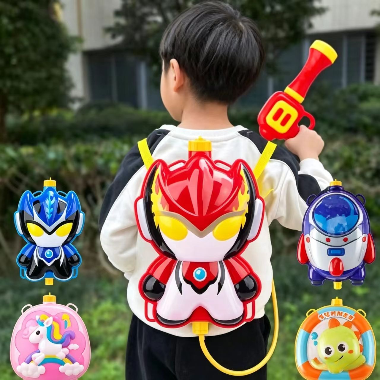 Kids Outdoor Backpack - Children Backpack water gun Toys Summer