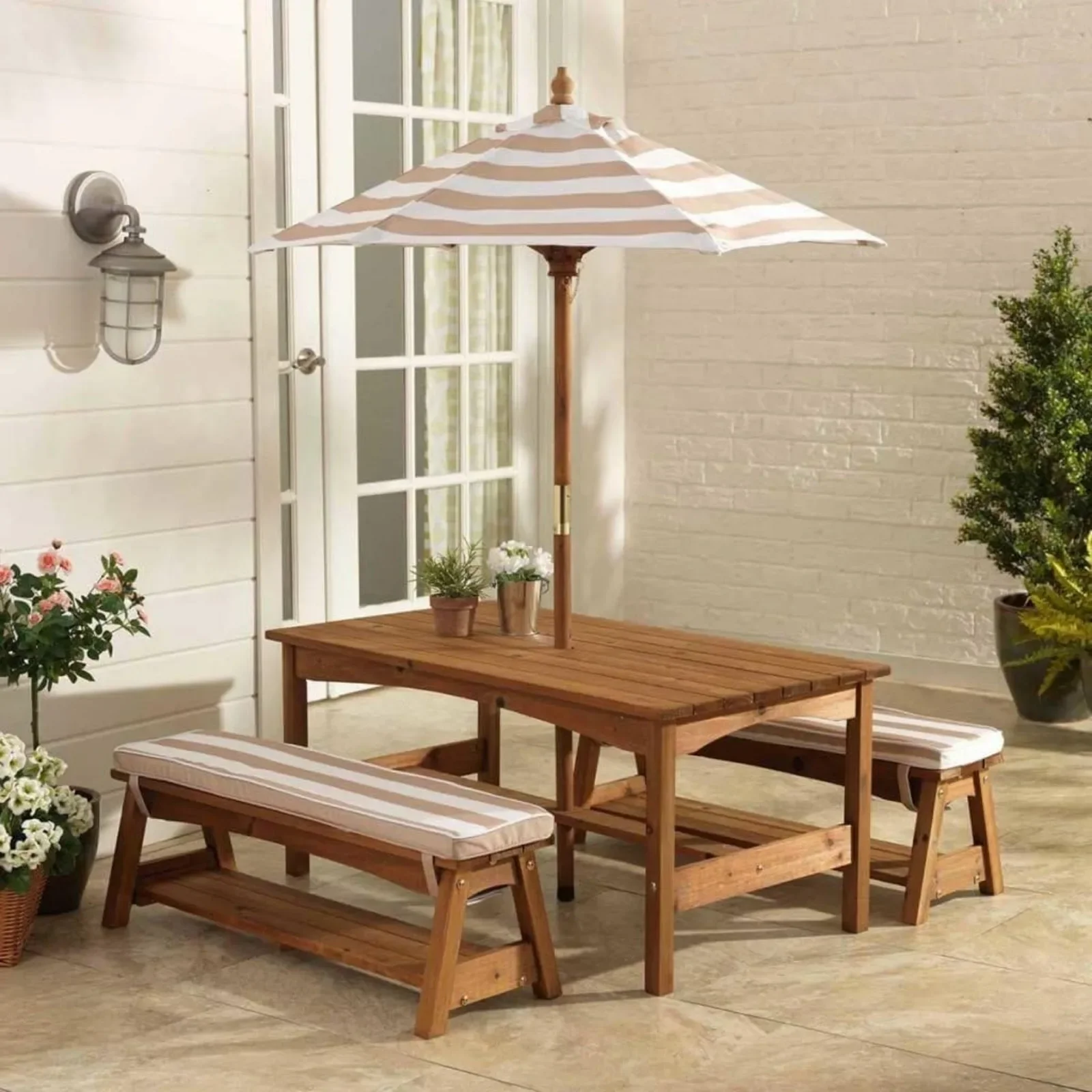 For Outdoor Wooden Table & Ben - Kids Outdoor Umbrella For Table recensione e prezzo