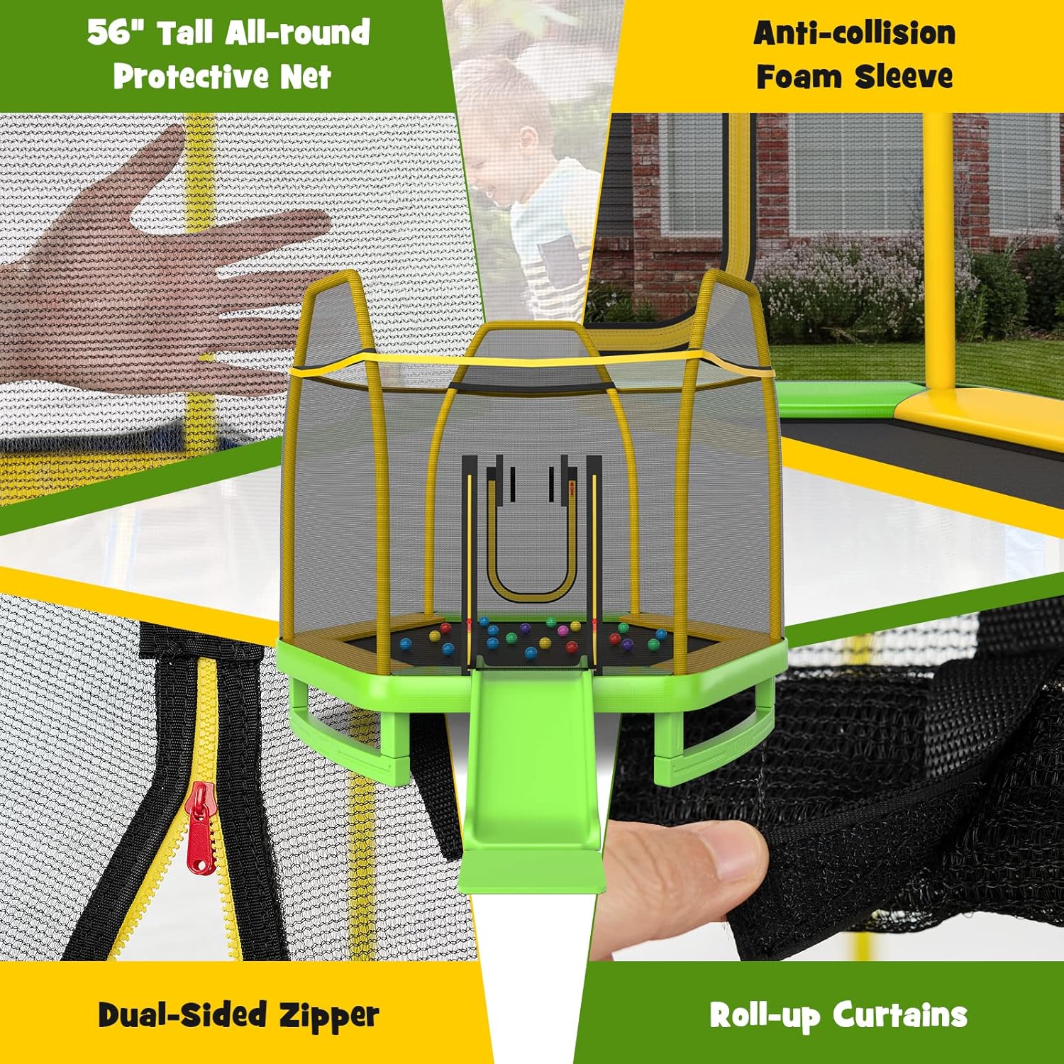 Trampoline for Kids, 7FT Tramp - Kids Outdoor Mat recensione e prezzo