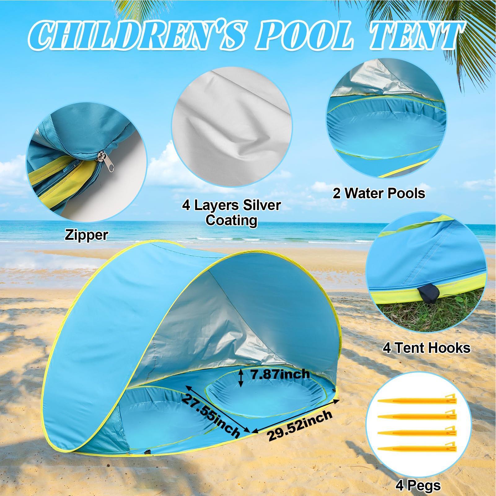 Kid Beach Tent With Pool UV Pr - Kids Outdoor Tent recensione e prezzo