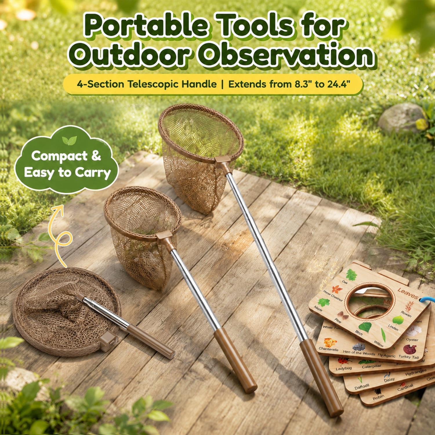 Wooden Bug Catching Kit With T - Kids Outdoor Gifts recensione e prezzo