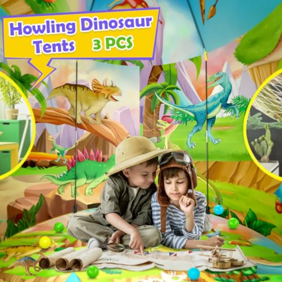3pc Dinosaur Play Tent for:Pol - Outdoor Tent Playhouse recensione e prezzo