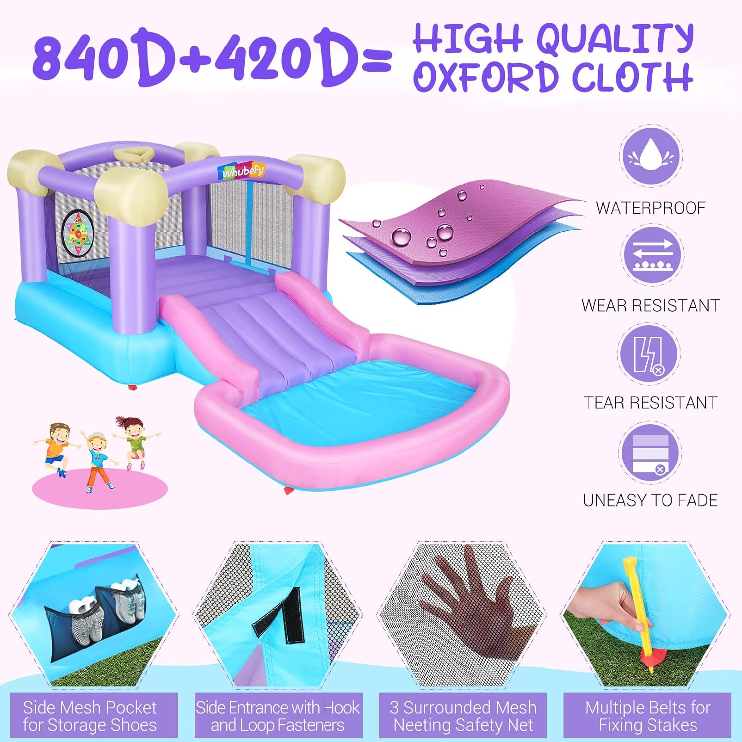 Kids Inflatable Bounce House w - Kids Outdoor Jumping recensione e prezzo