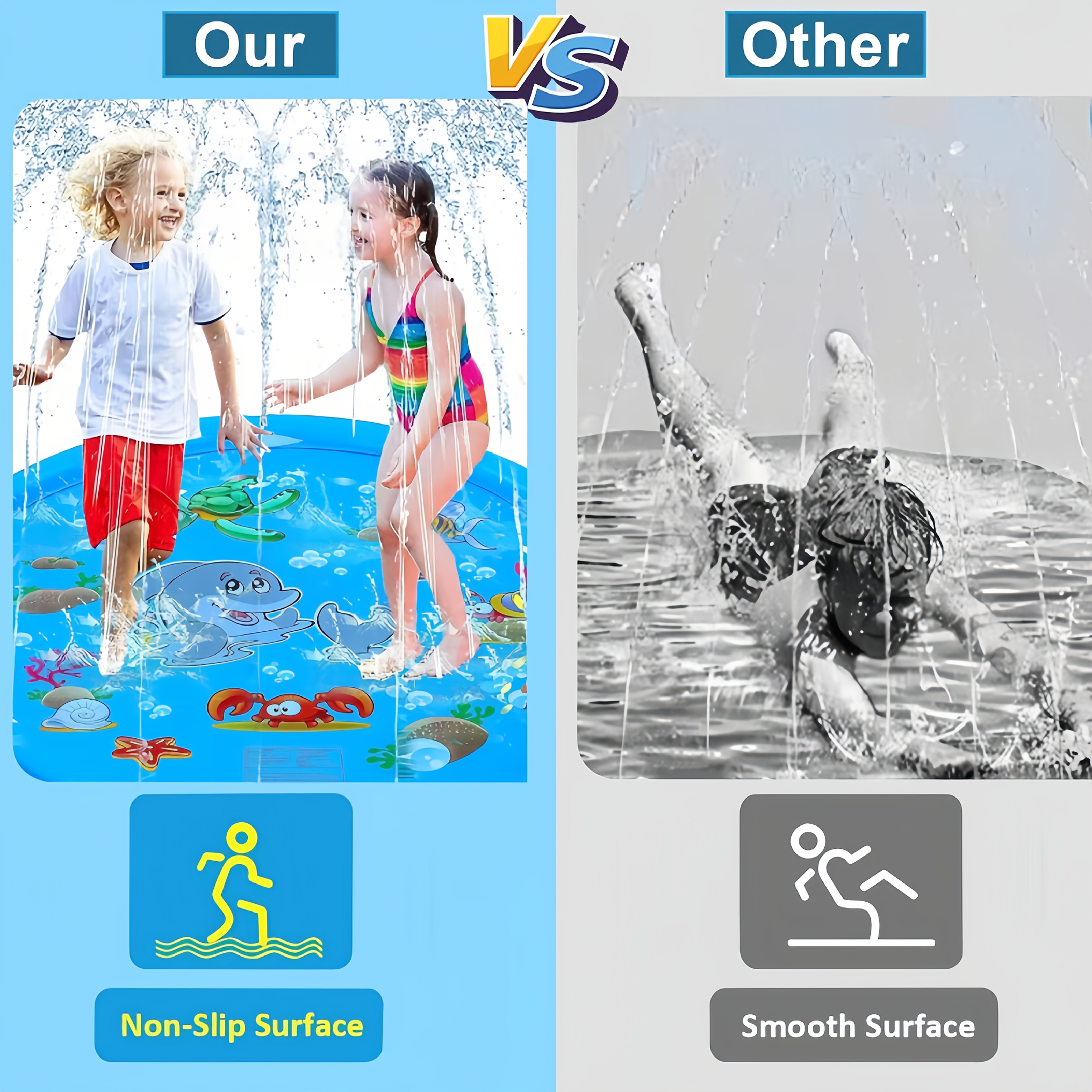 PVC Inflatable Splash Pad Spri - Kids Outdoor Mat recensione e prezzo