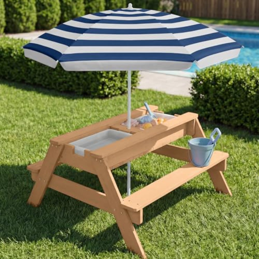 Outdoor kids picnic table with - Kids Outdoor Umbrella For Table recensione e prezzo