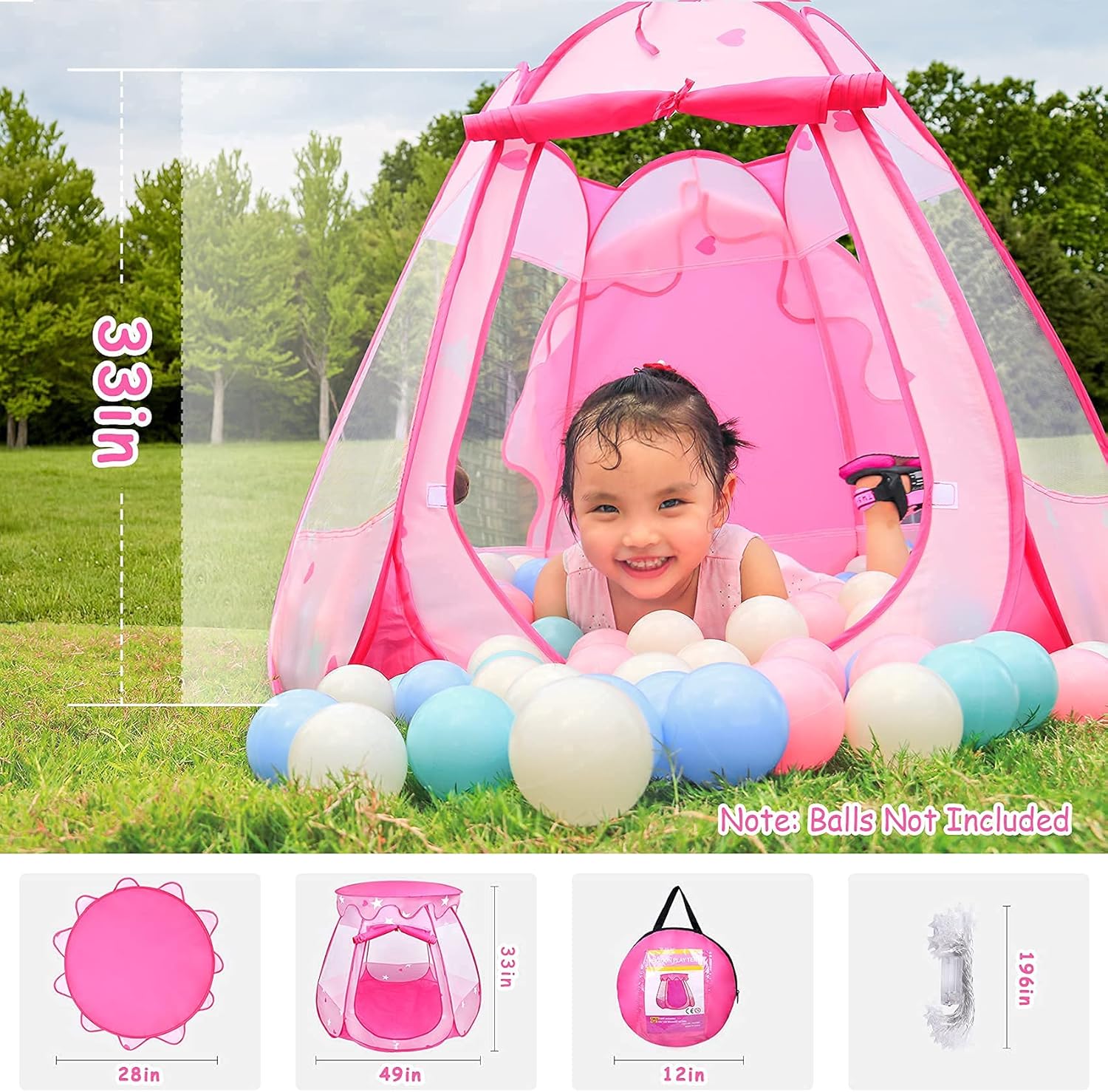 Princess Tent Girls Kids Playh - Outdoor Tent Playhouse recensione e prezzo