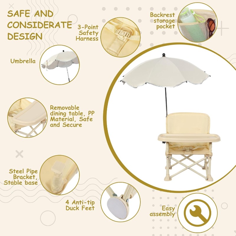 Baby Outdoor Beach Chair with  - Kids Outdoor Seating recensione e prezzo