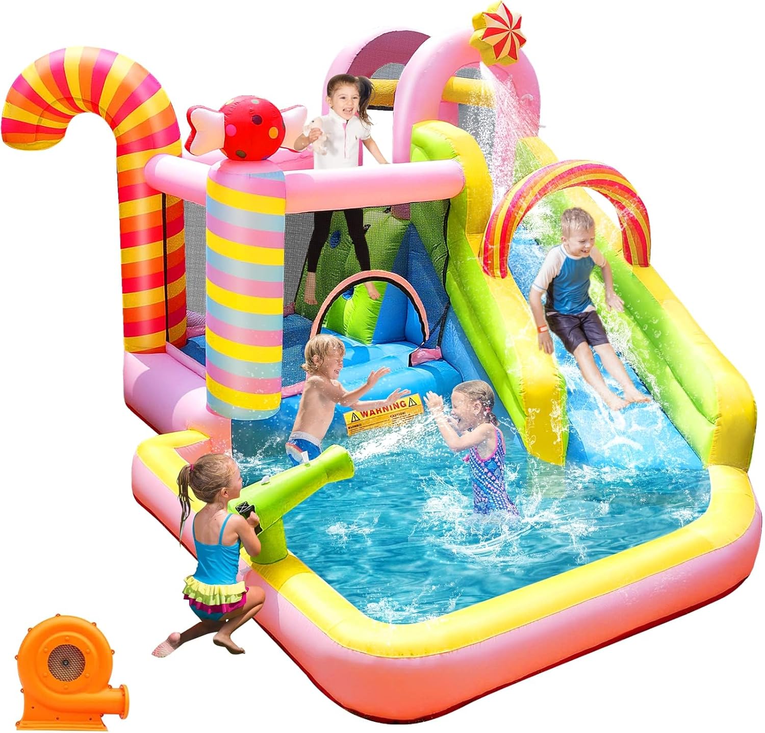 Kids Inflatable Water Slide Bo - Kids Outdoor Basketball Hoop recensione e prezzo