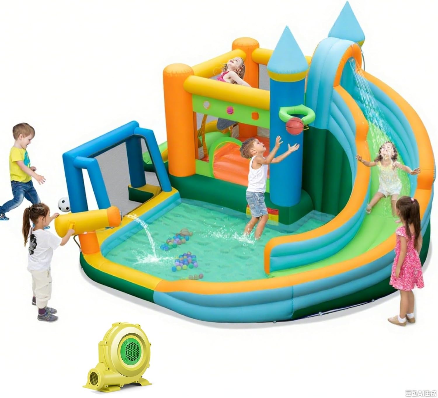 9-in-1 Inflatable Water Slide  - Kids Outdoor Jumping recensione e prezzo