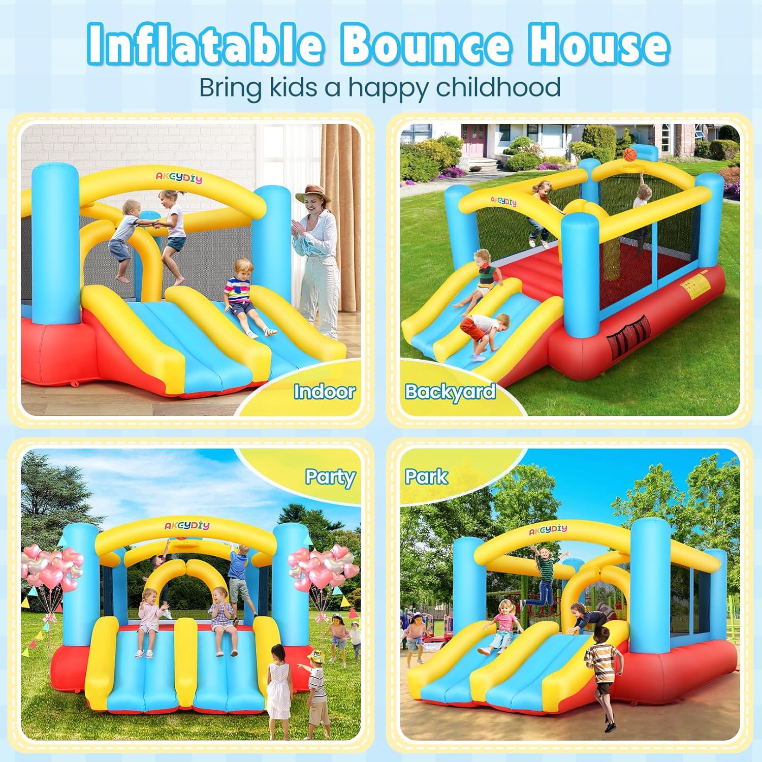 Inflatable Bouncy Castle with  - Kids Outdoor Jumping recensione e prezzo