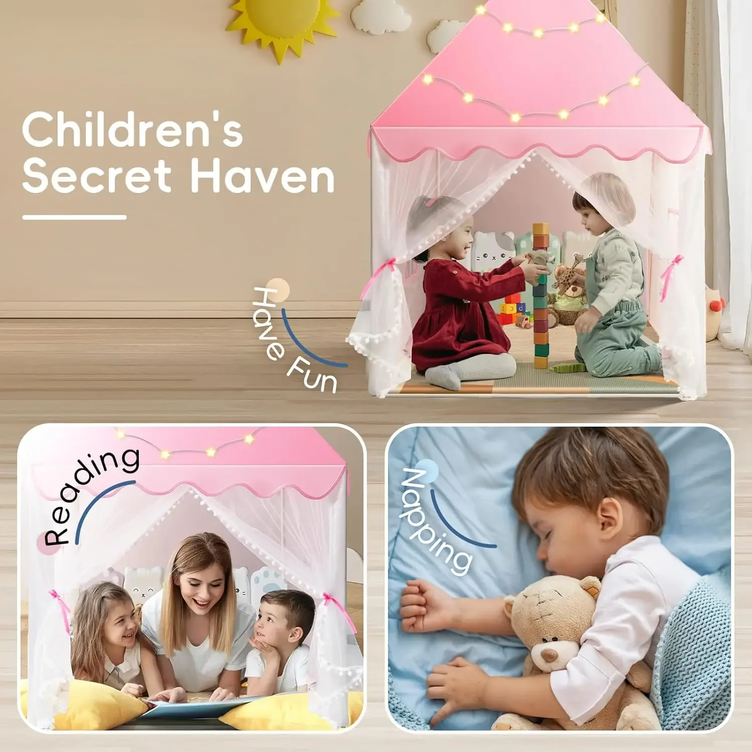 Children Play Tent Princess Ca - Outdoor Tent Playhouse recensione e prezzo