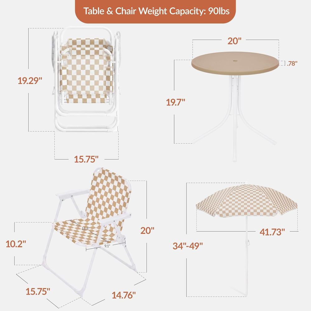 Kids Picnic Table and Chair Se - Kids Outdoor Umbrella For Table recensione e prezzo