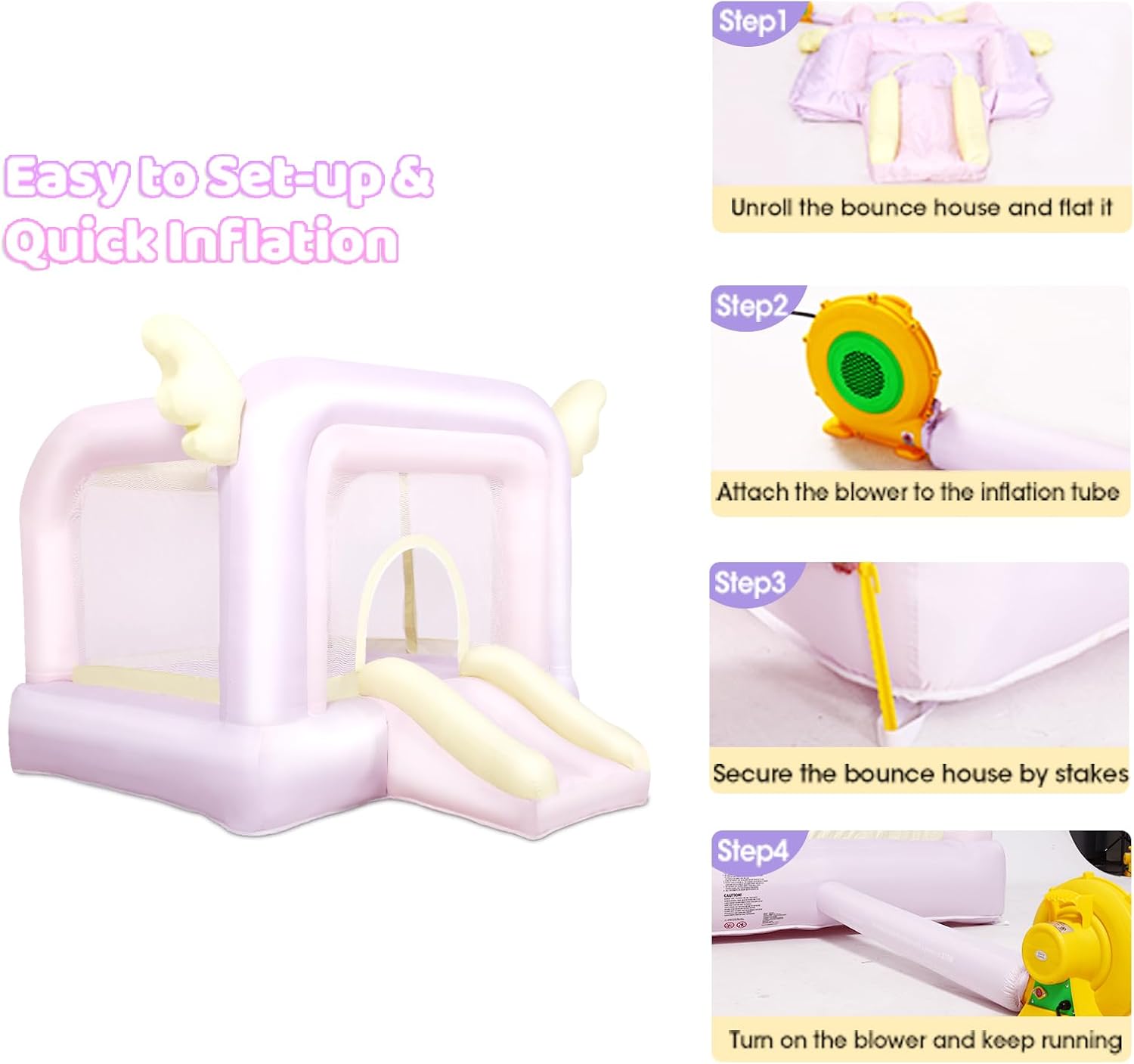 Inflatable Bouncy Castle with  - Kids Outdoor Jumping recensione e prezzo