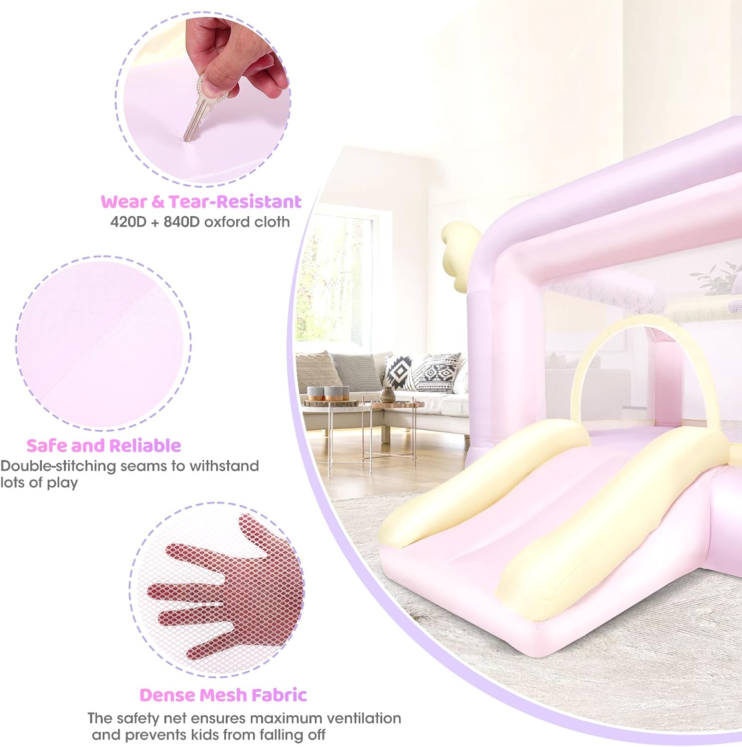Inflatable Bouncy Castle with  - Kids Outdoor Jumping recensione e prezzo