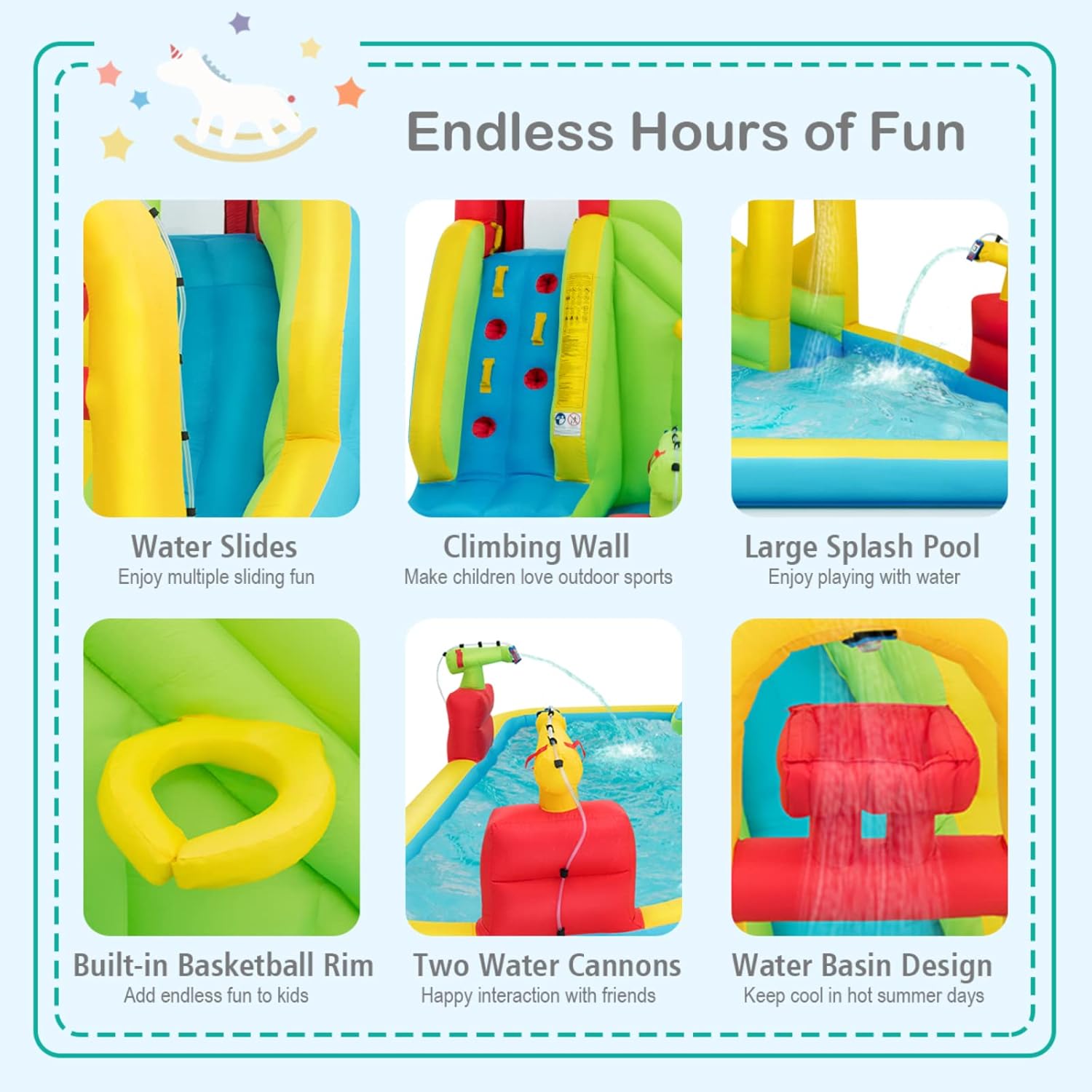 Mega Inflatable Water Park Bou - Kids Outdoor Gifts recensione e prezzo