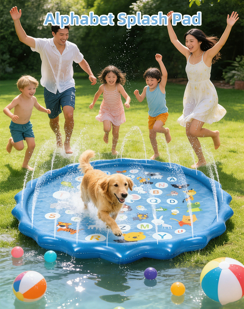 Alphabet Inflatable Water Spri - Kids Outdoor Mat recensione e prezzo
