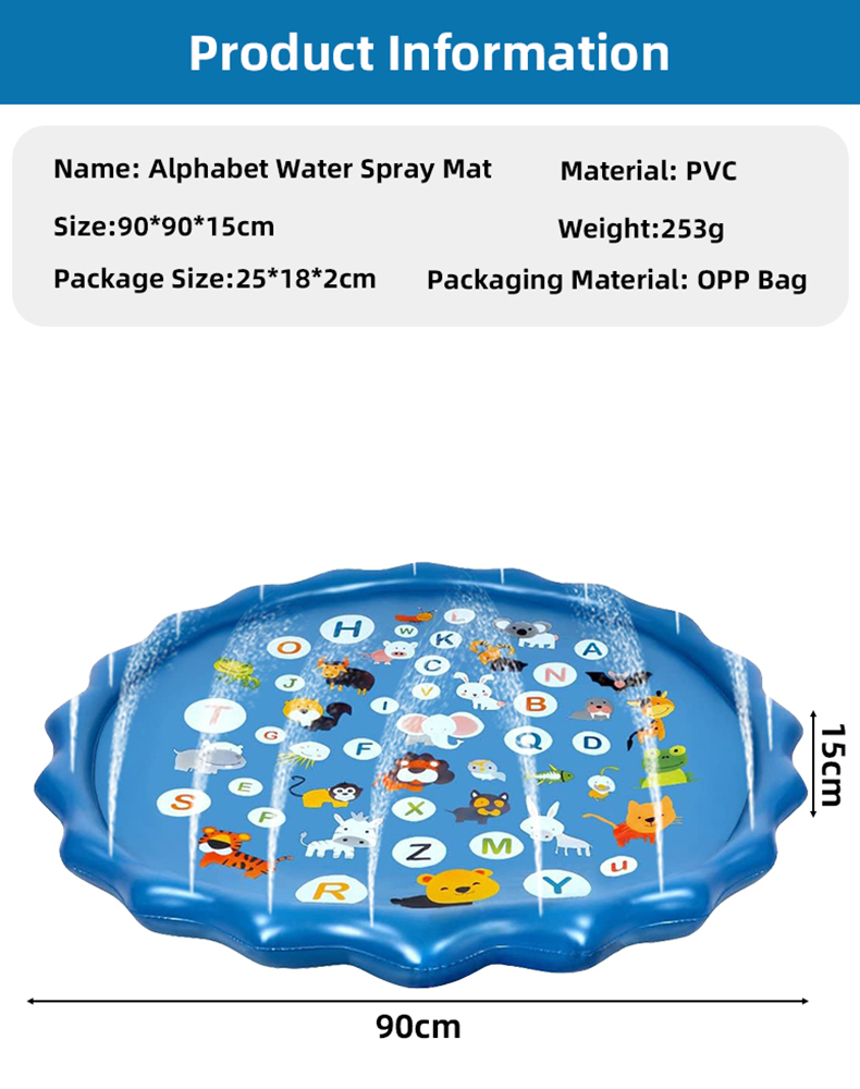 Alphabet Inflatable Water Spri - Kids Outdoor Mat recensione e prezzo