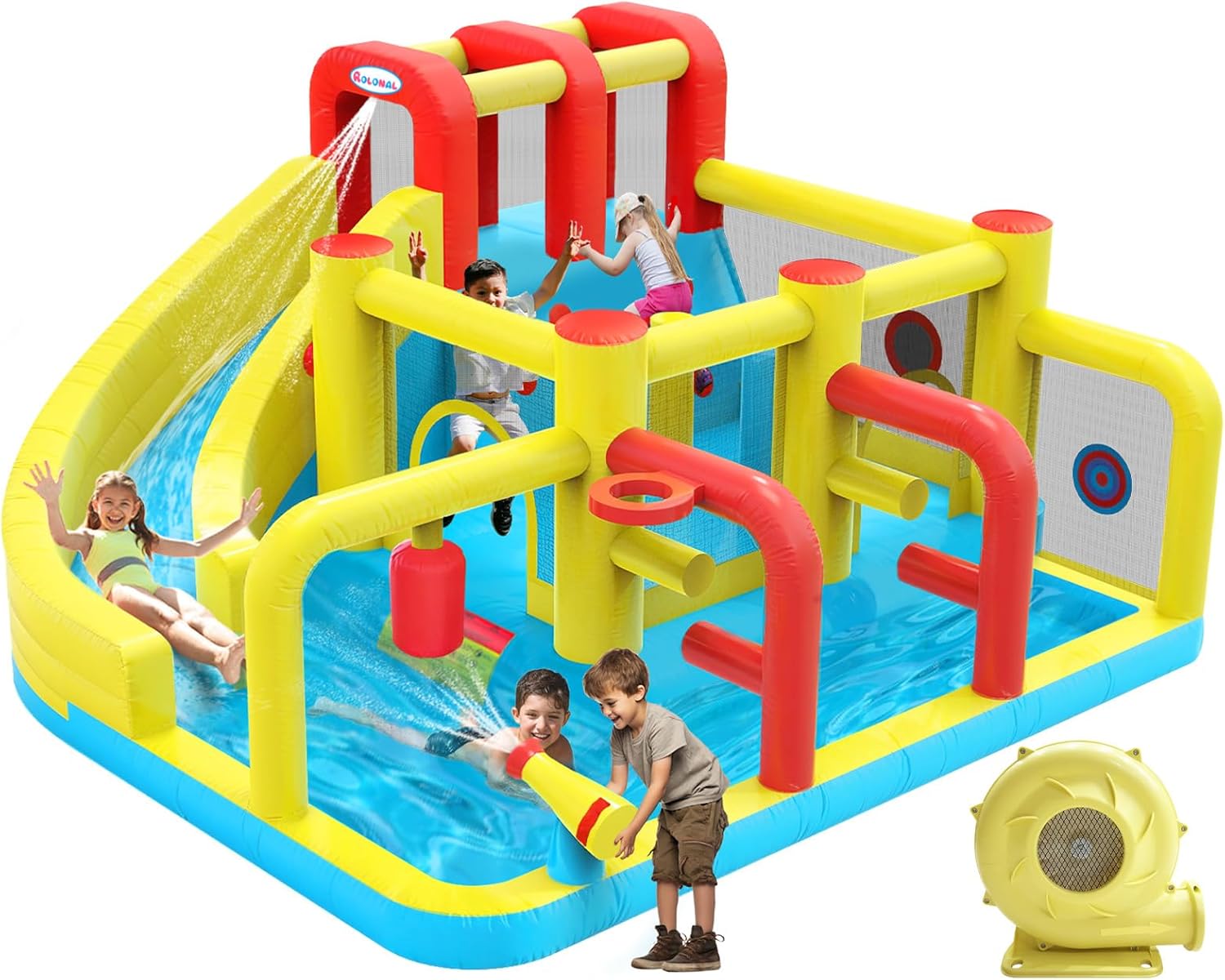 Kids Inflatable Water Slide Bo - Kids Outdoor Basketball Hoop recensione e prezzo