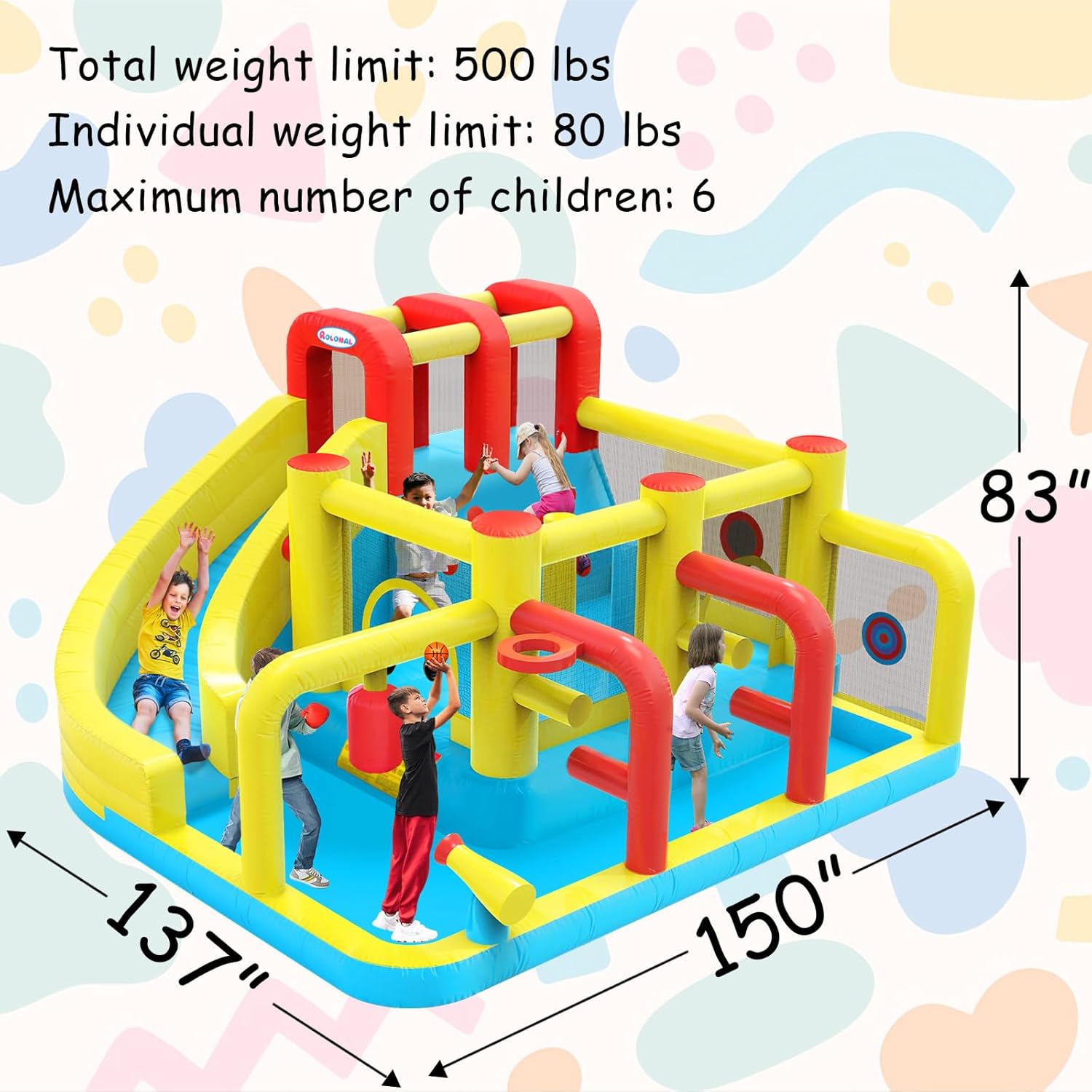 Kids Inflatable Water Slide Bo - Kids Outdoor Basketball Hoop recensione e prezzo