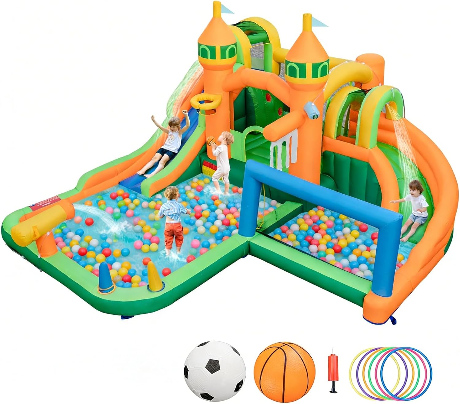 9-in-1 Inflatable Water Park B - Kids Outdoor Jumping recensione e prezzo