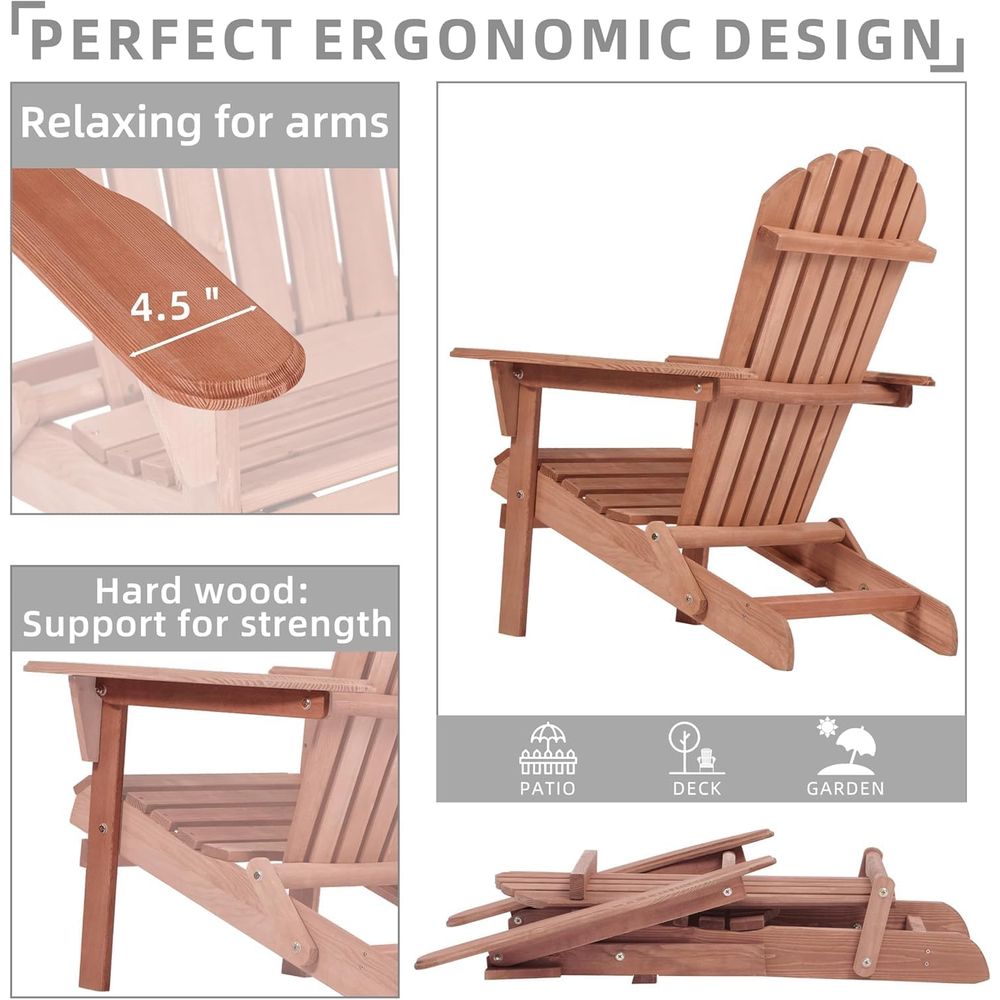 Patio Wooden Folding Adirondac - Kids Outdoor Seating recensione e prezzo