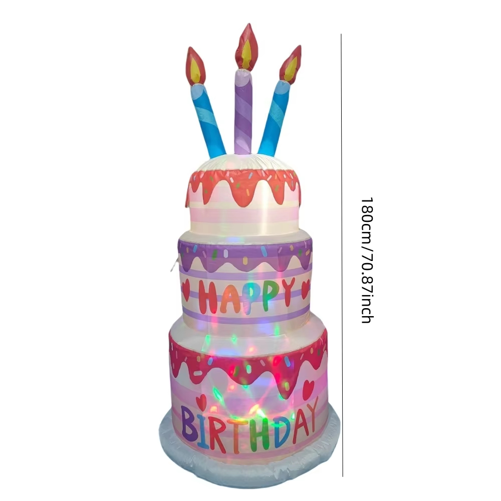 1.8M Inflatable Birthday Cake  - Kids Outdoor Gifts recensione e prezzo