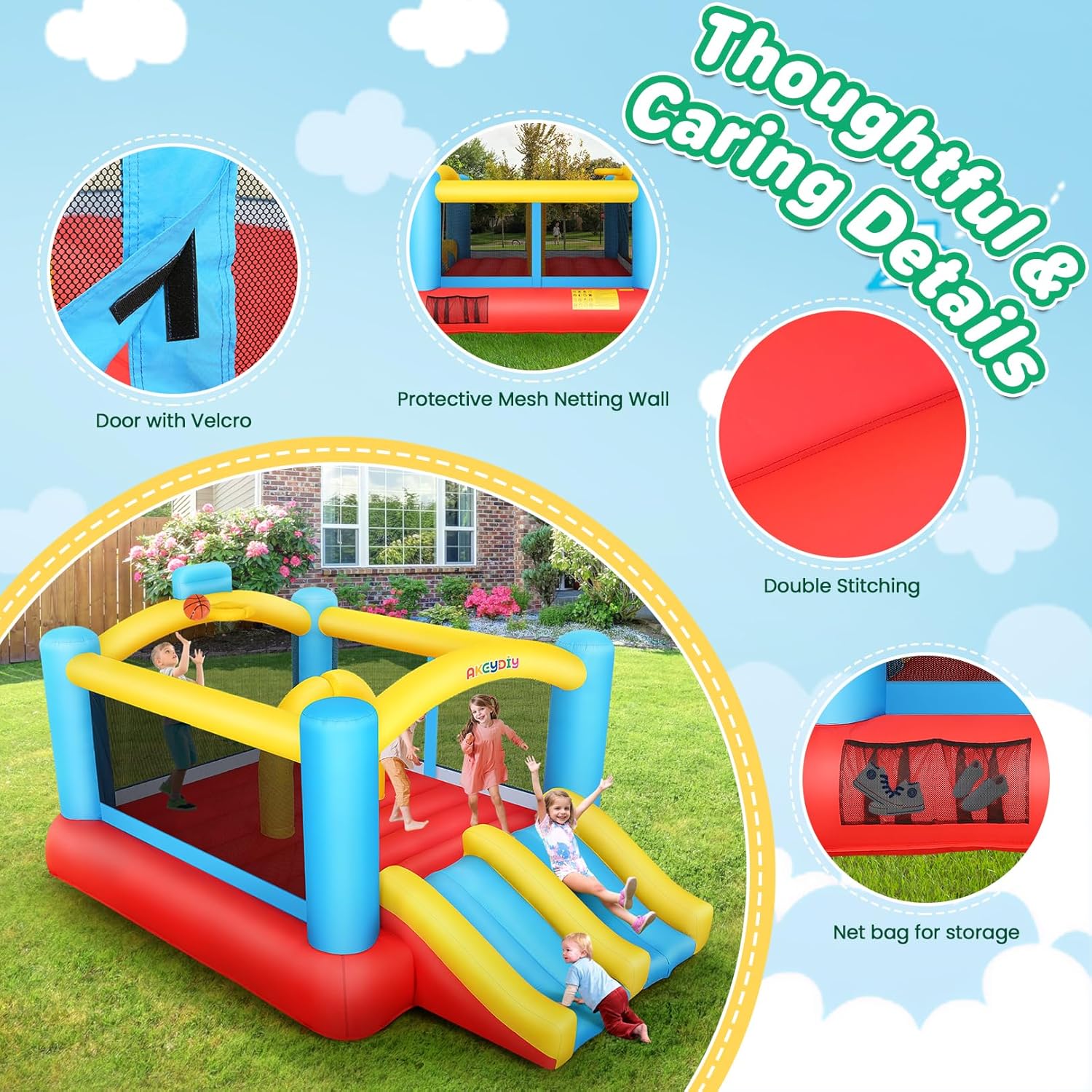Kids Inflatable Bouncy Castle  - Kids Outdoor Jumping recensione e prezzo